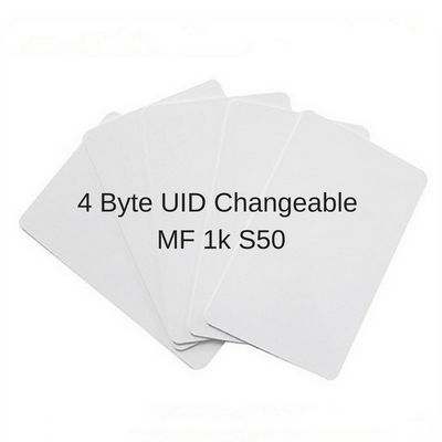 Tarjeta mágica china de 7 bytes del bloque de MF1k S50 MF4K S70 0 de la tarjeta reescribible cambiable programable del UID RFID