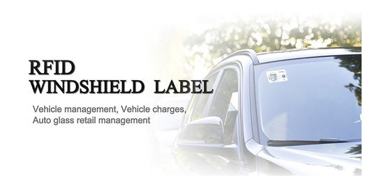 Etiquetas del parabrisas de la frecuencia ultraelevada RFID con la impresión del número para la gestión del vehículo